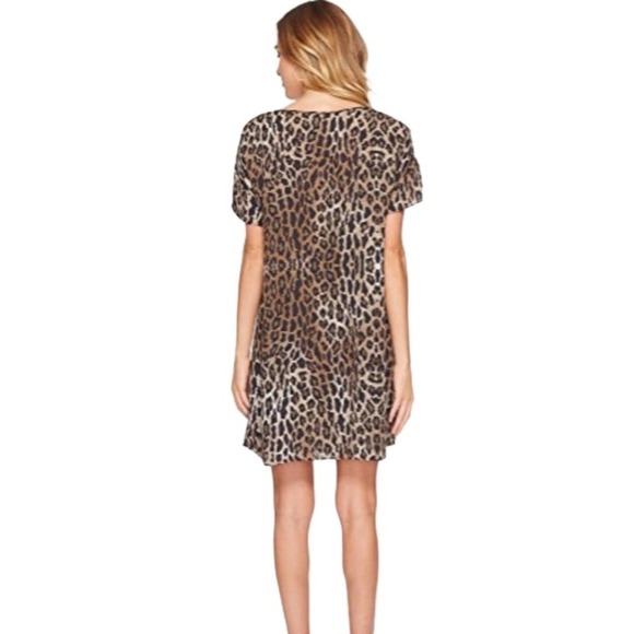 NWT Heather by Bordeaux Leopard Shift Flowy Dress Size Medium - Picture 5 of 6